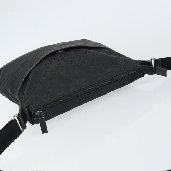 GUCCI GG Canvas Shoulder Bag Black Silver 145857 Auth 163305 - Picture 6 of 16